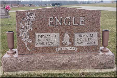 american black granite headstone